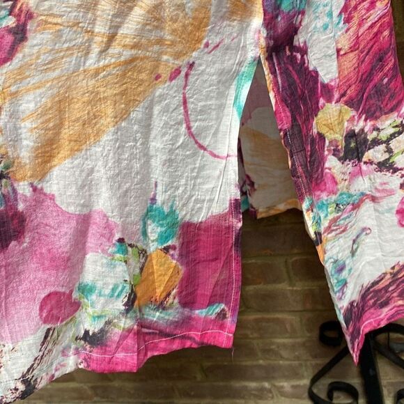 Creation Multi Color Button Down Tunic Size XL NWT - Picture 5 of 8